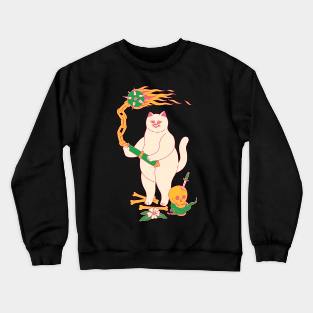 Fluffy's Flame Flail Crewneck Sweatshirt by obinsun